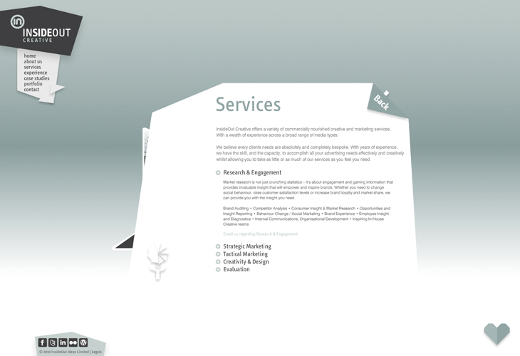 InsideOUT Creative - Website - Services