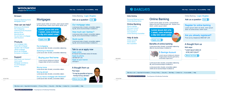 Barclays - Website - Mortgages and Online Banking