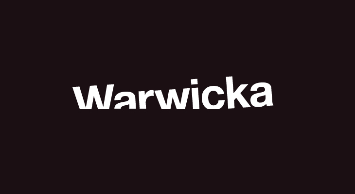 Warwicka - Identity - Logotype on black