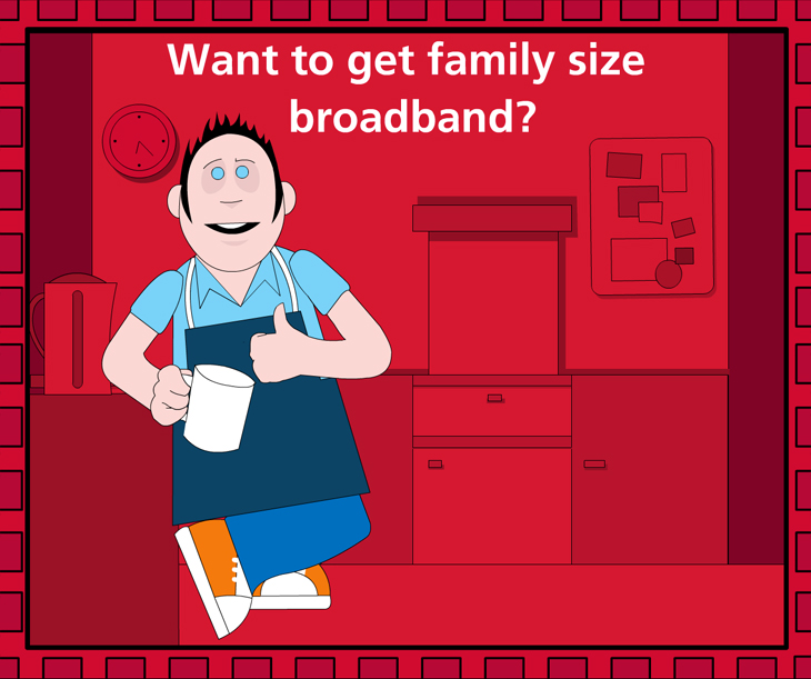 Wannado - Online Advertising - Family-size Broadband