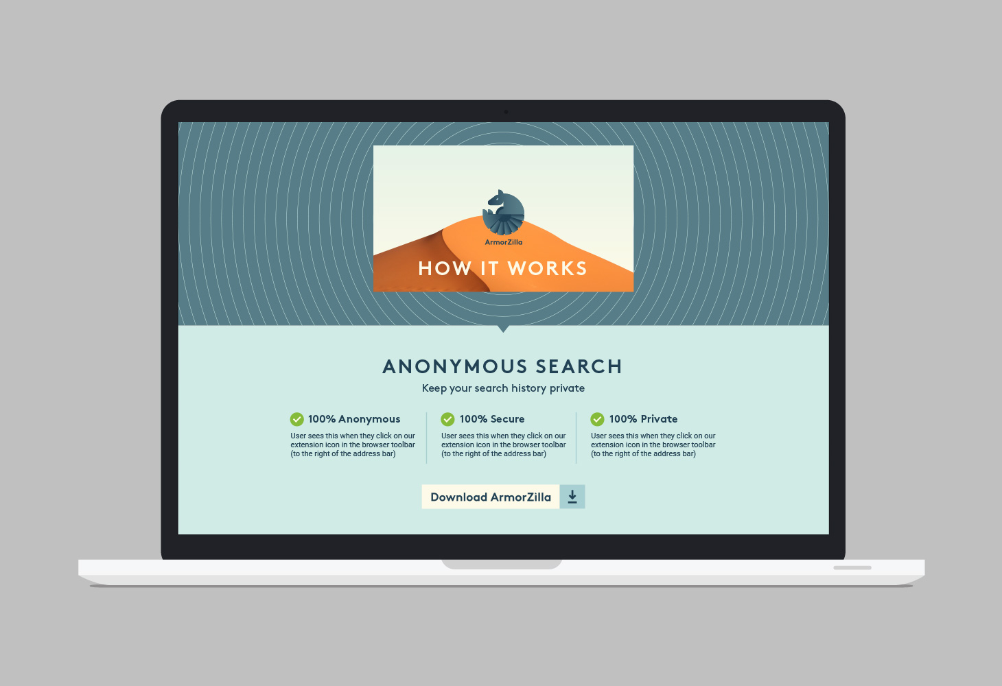 ArmorZilla — Website - Anonymous Search