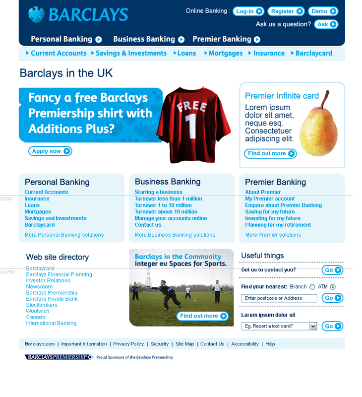 Barclays - Website - Homepage