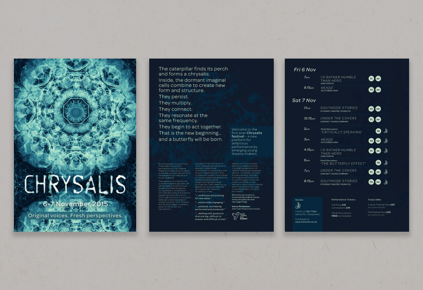 Chrysalis Festival - Branding - Programme 1-3