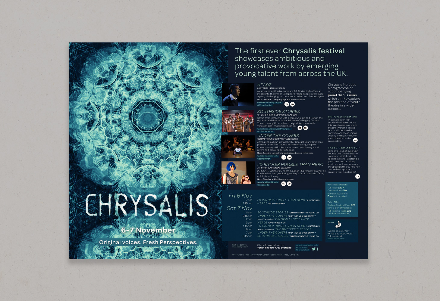 Chrysalis Festival - Branding - Traverse Theatre