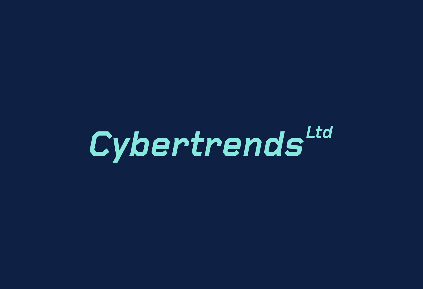 Cybertrends — Logotype - White on Navy