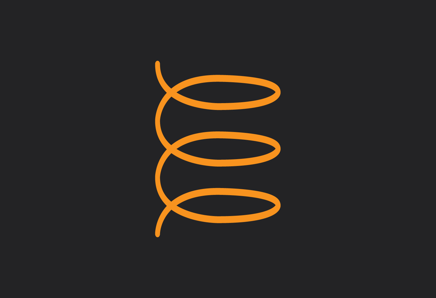 Enigma - Logomark - orange en blanc