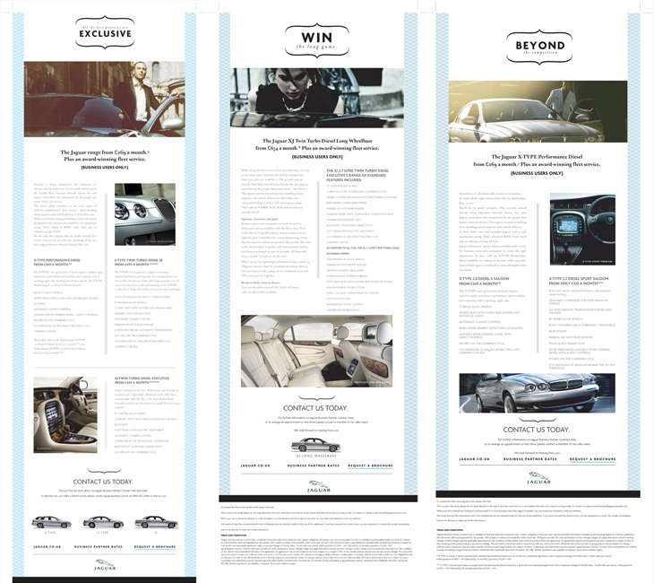 Jaguar - Corporate Sales - Email - Work - Warwicka Design & Art
