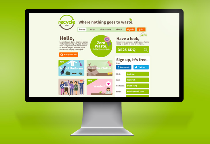 Recycle - Website - Homepage