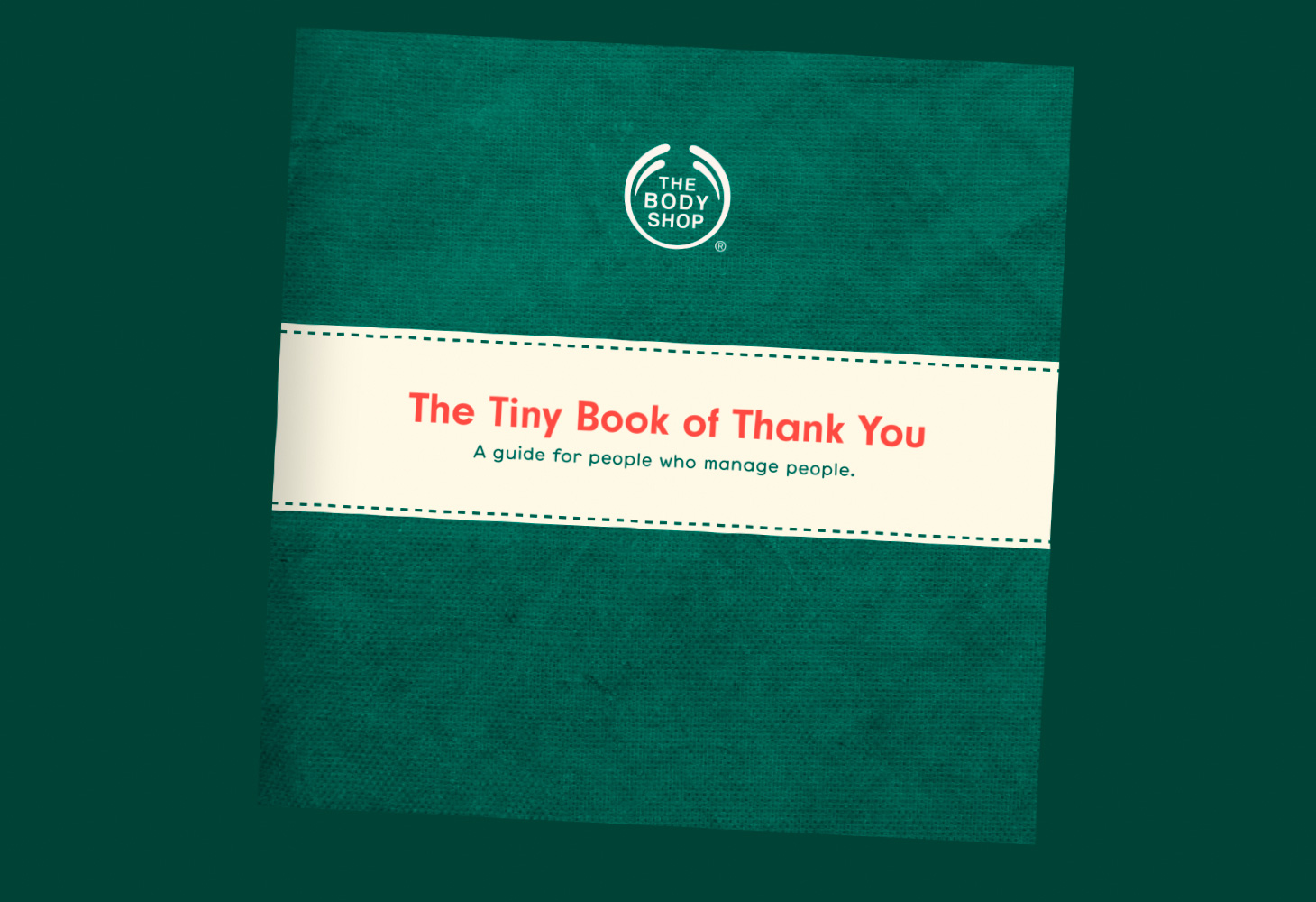 The Body Shop - The Tiny Book of Thank You - Front cover