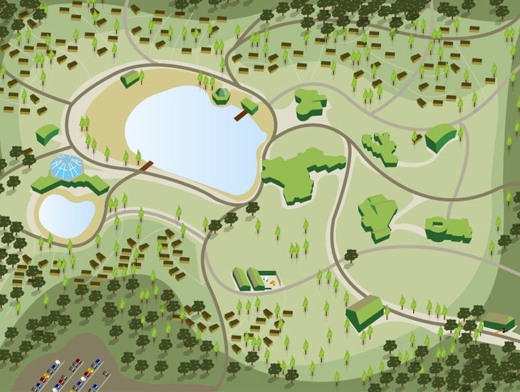 Centre Parcs Virtual Village - Illustration